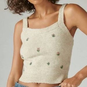 Lucky Brand Beaded Sweater Tank